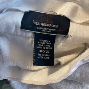 Weatherproof cotton/linen long pants
